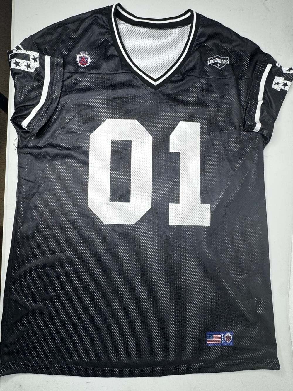 Vintage Y2K Oversized Black Mesh Jersey 01